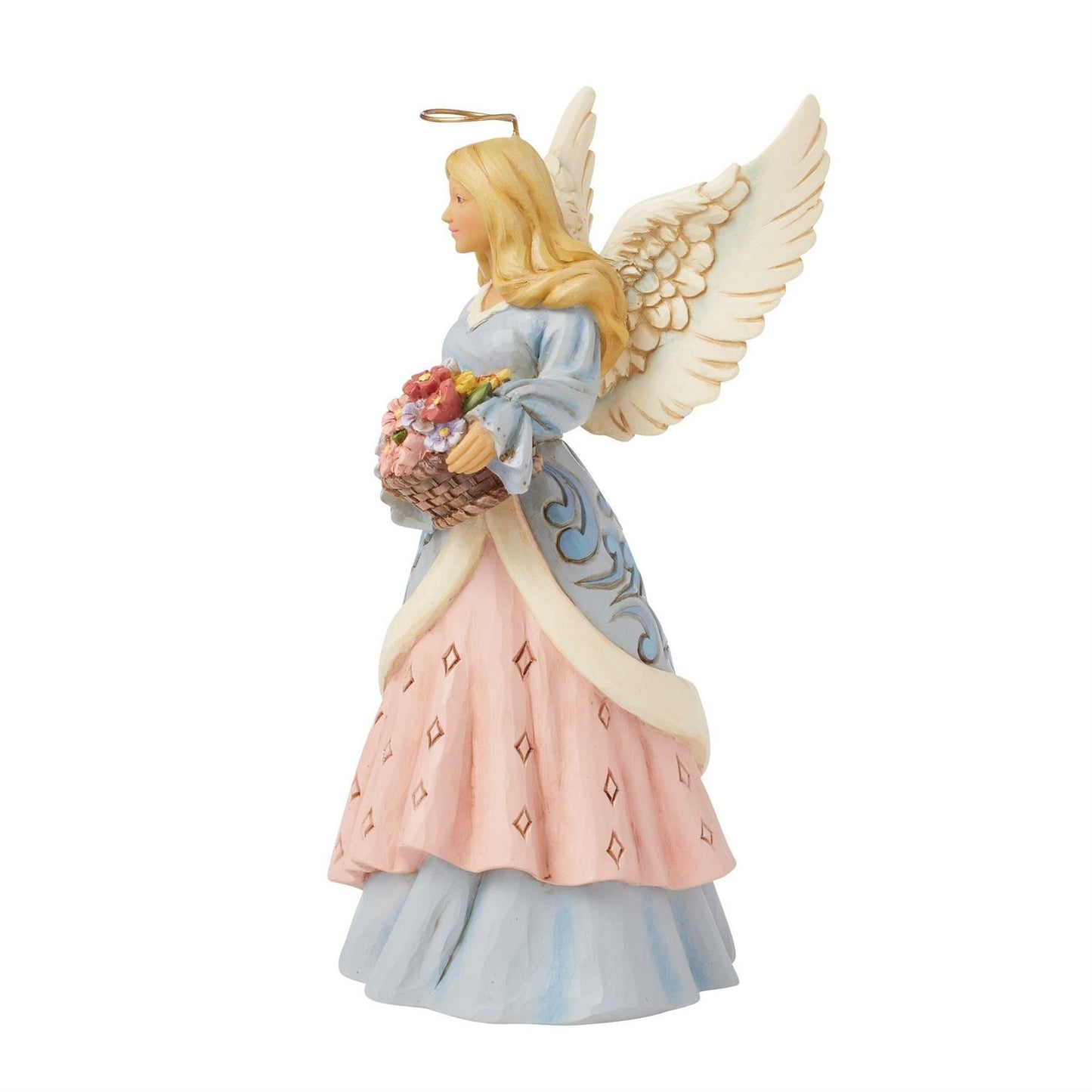 FBA - Heavenly Blooms - Angel with Flower Basket Figurine - Country N More Gifts