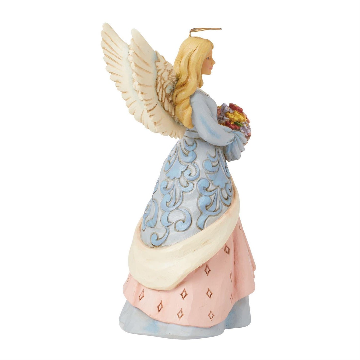 FBA - Heavenly Blooms - Angel with Flower Basket Figurine - Country N More Gifts