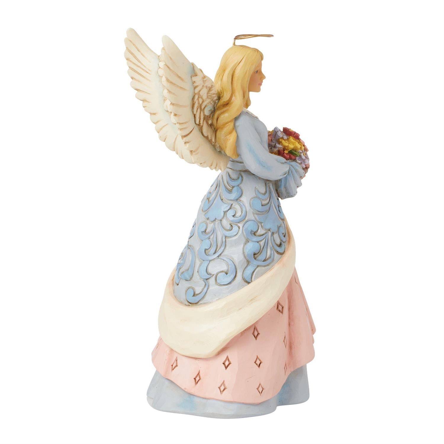 FBA - Heavenly Blooms - Angel with Flower Basket Figurine - Country N More Gifts
