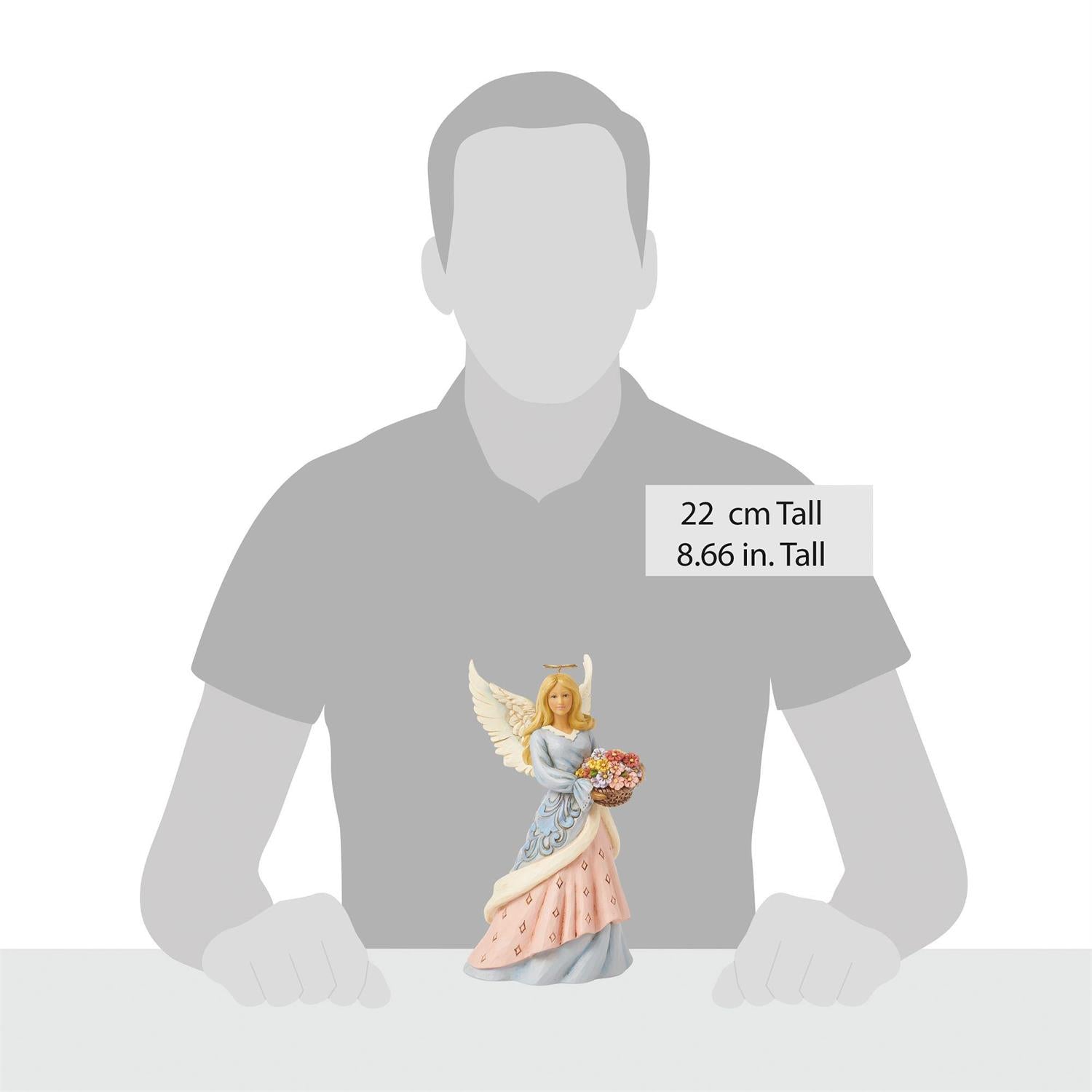 FBA - Heavenly Blooms - Angel with Flower Basket Figurine - Country N More Gifts