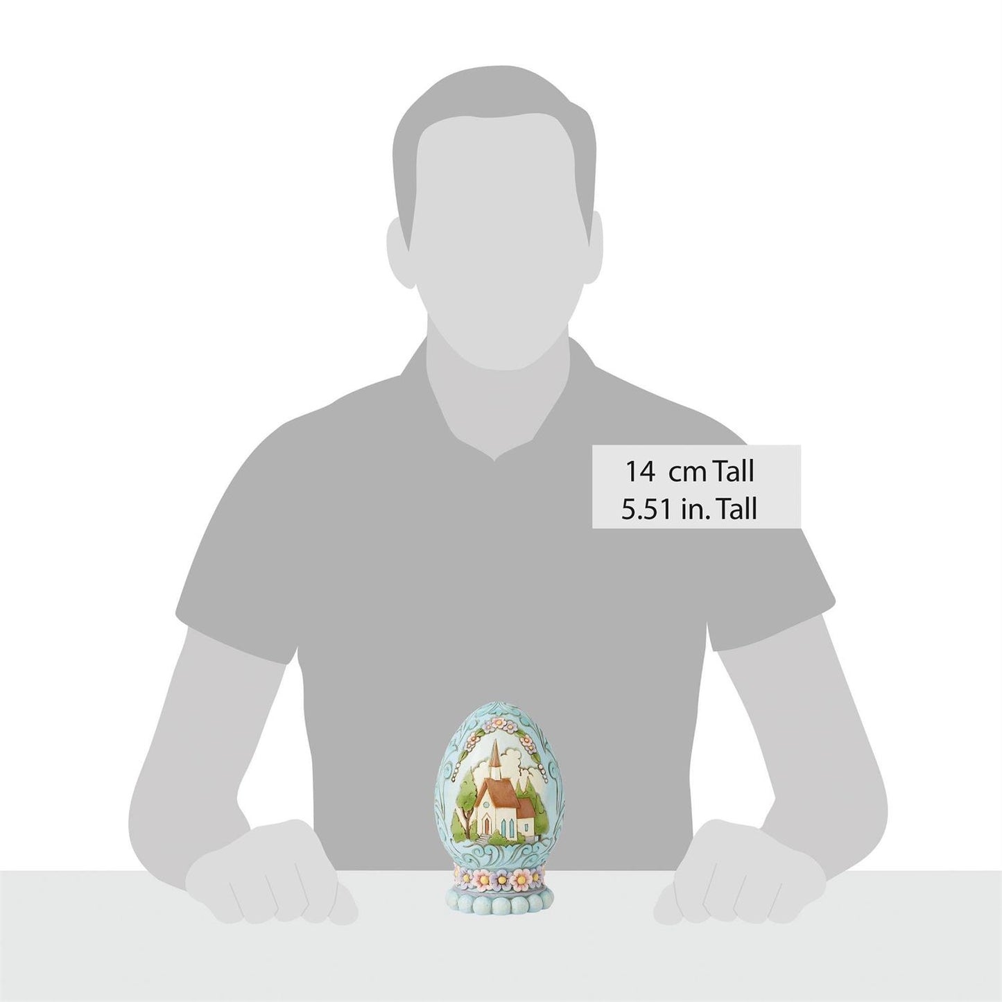 Let Us Rejoice - Egg with Church Scene Figurine  - Country N More Gifts