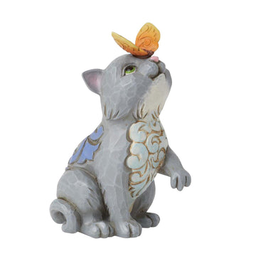 Cat and Butterfly Mini Figurine  - Country N More Gifts