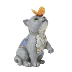 Cat and Butterfly Mini Figurine  - Country N More Gifts