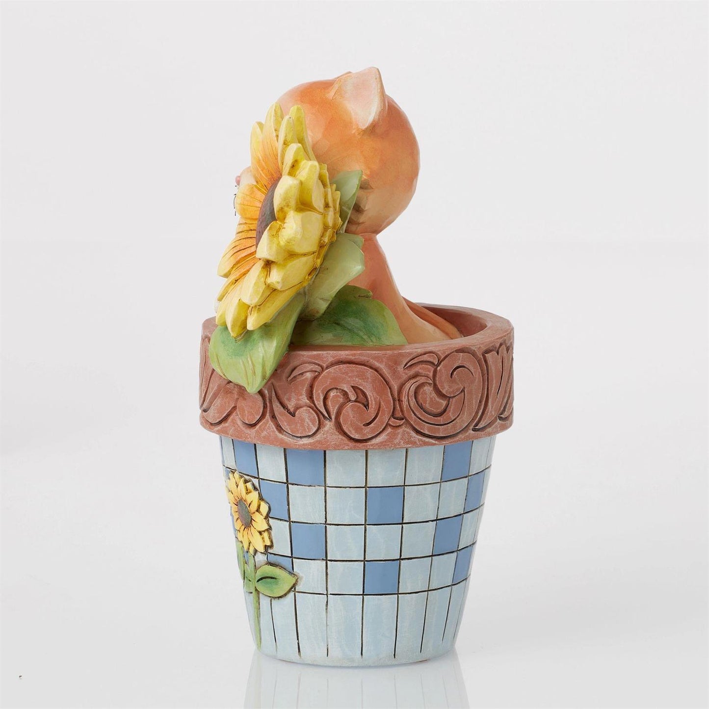 Paws 'n Petals - Cat in Flowerpot Figurine  - Country N More Gifts