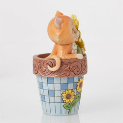 Paws 'n Petals - Cat in Flowerpot Figurine  - Country N More Gifts