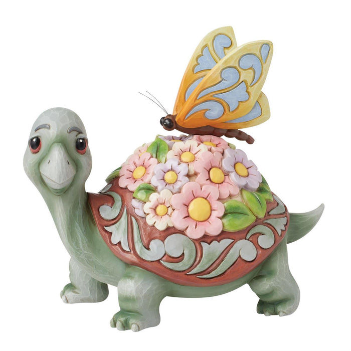 A Delicate Friendship - Turtle Flowers and Butterfly