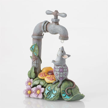 Meadow Refresher - Mouse with Waterdrop Figurine - Country N More Gifts