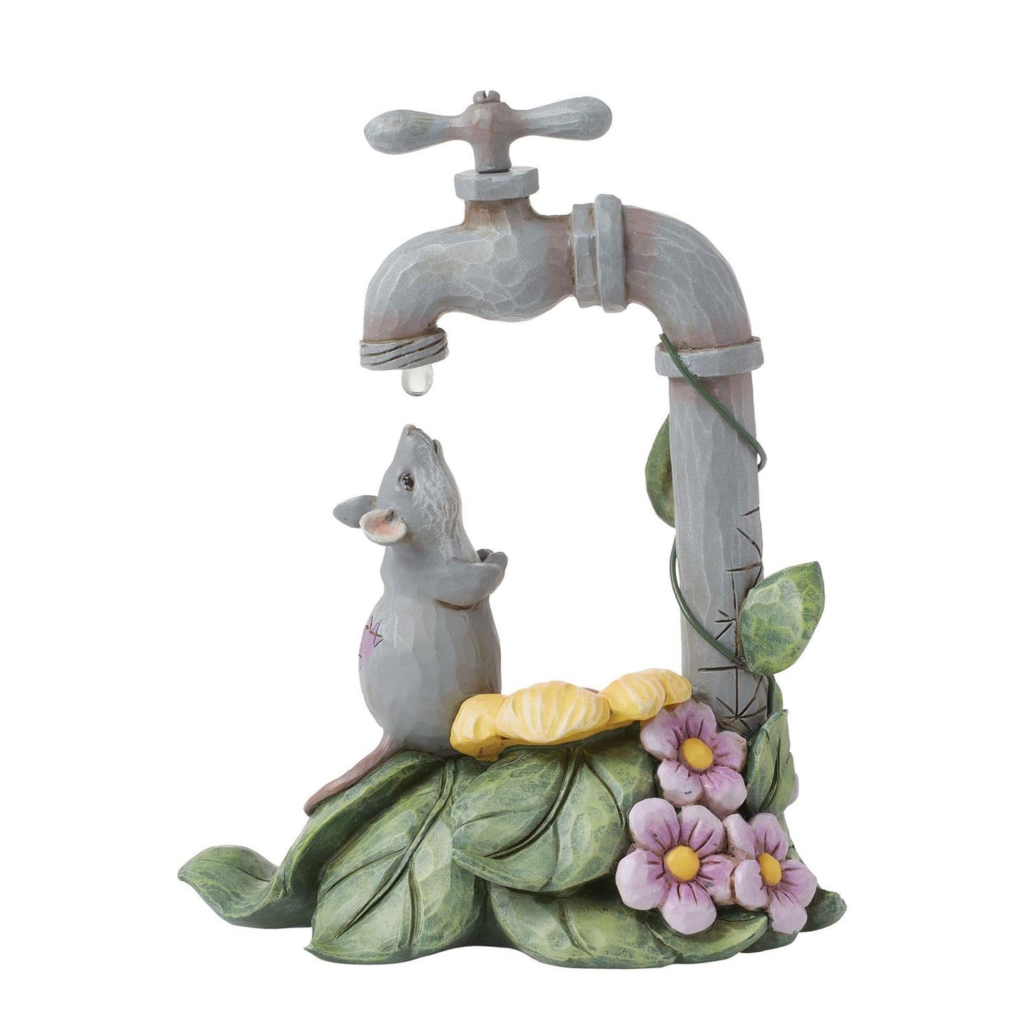 Meadow Refresher - Mouse with Waterdrop Figurine - Country N More Gifts