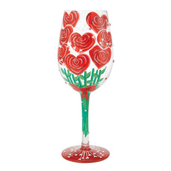 Valentine's Bouquet Wine Glass - Country N More Gifts