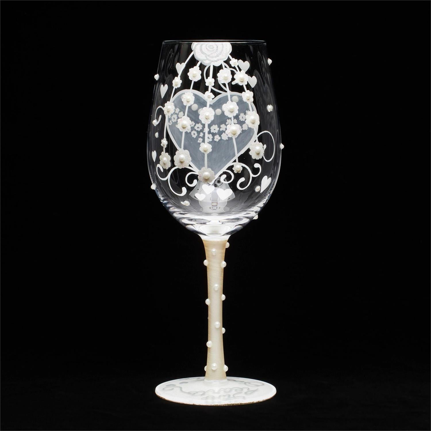 Bride Two Hearts Wine Glass - Country N More Gifts