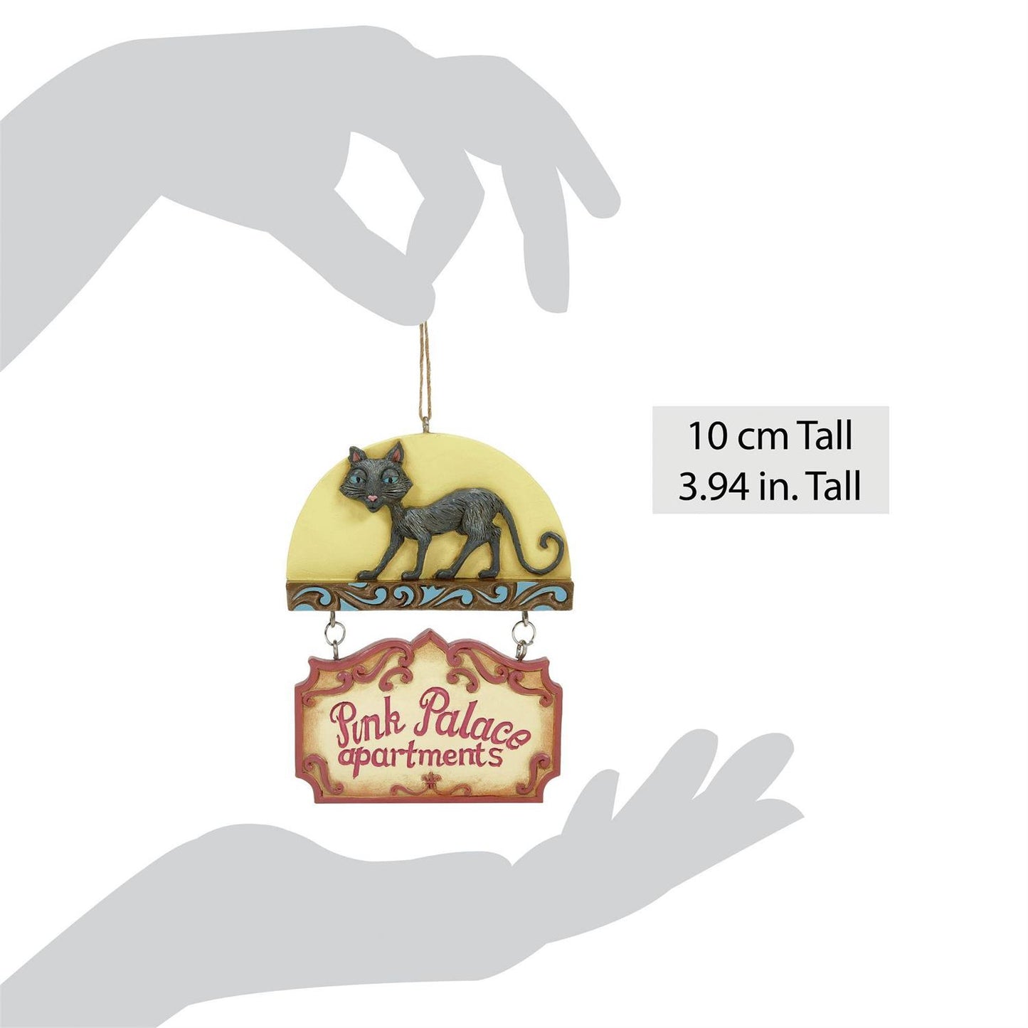 FBA - Black Cat Pink Palace Sign Ornament - Country N More Gifts