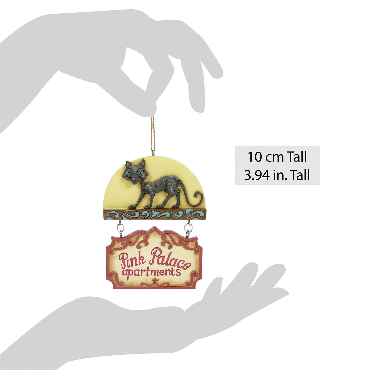 FBA - Black Cat Pink Palace Sign Ornament - Country N More Gifts