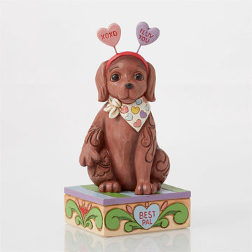 Puppy Love - Cute Dog with Message Hearts  - Country N More Gifts