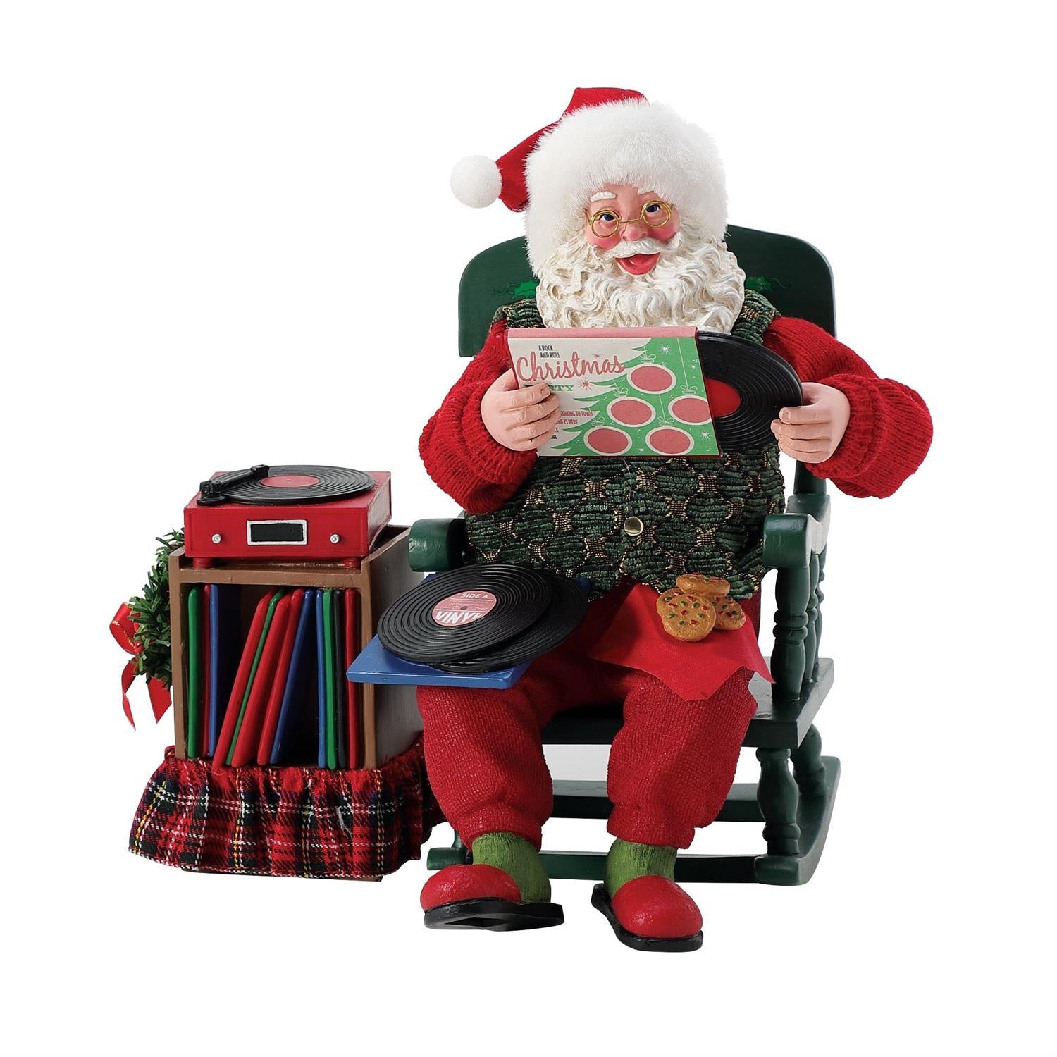 Christmas Grooves – Santa Vinyl Record Figurine – Country N More Gifts