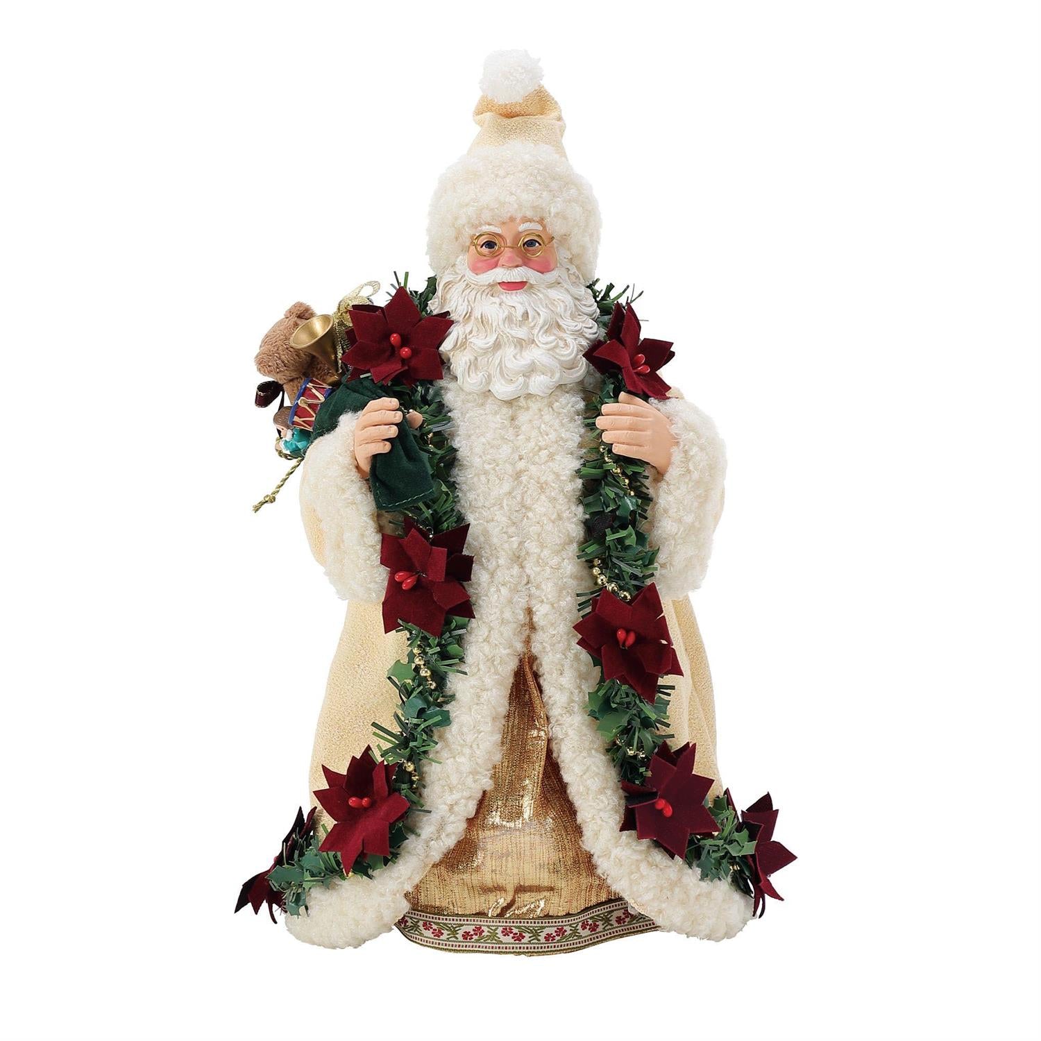 Old World Poinsettia Santa - Country N More Gifts