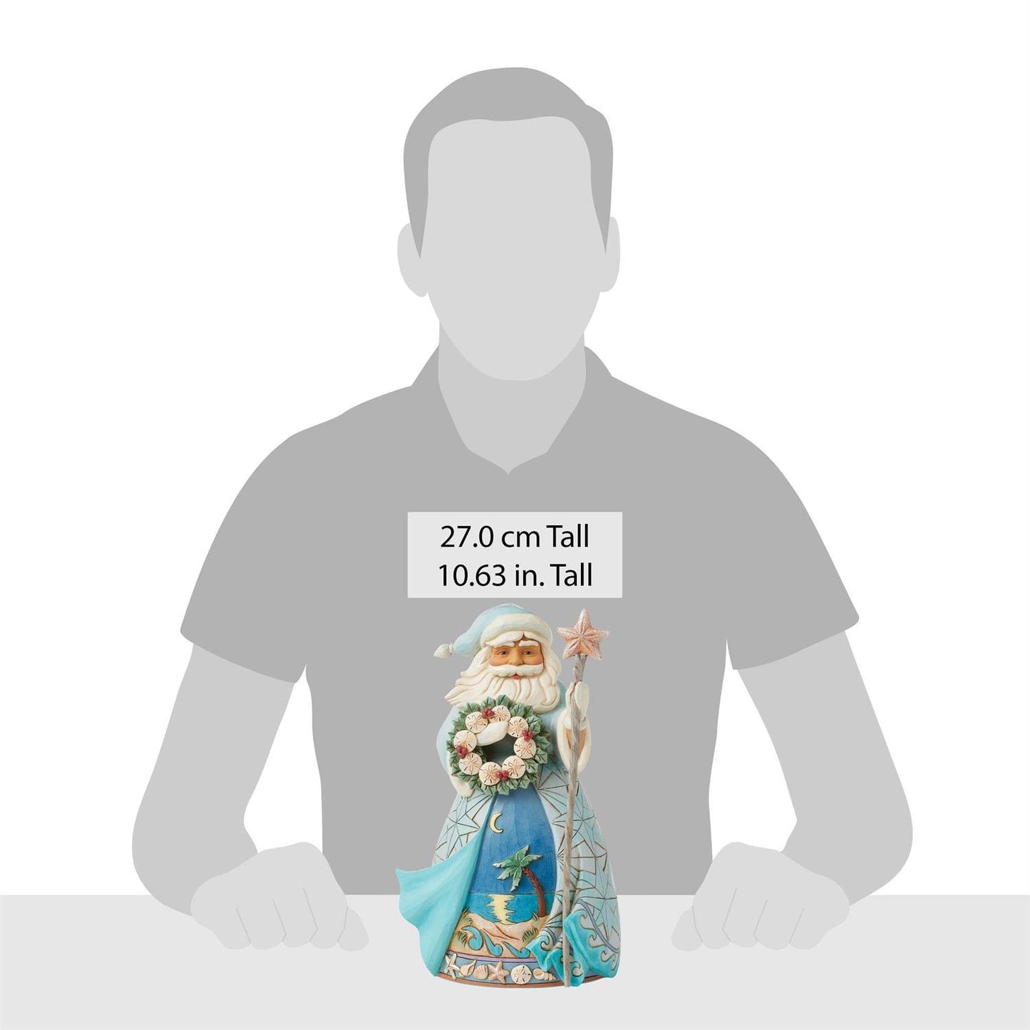 Shell-abrate the Season - Santa with Sand Dollar Figurine - Country N More Gifts