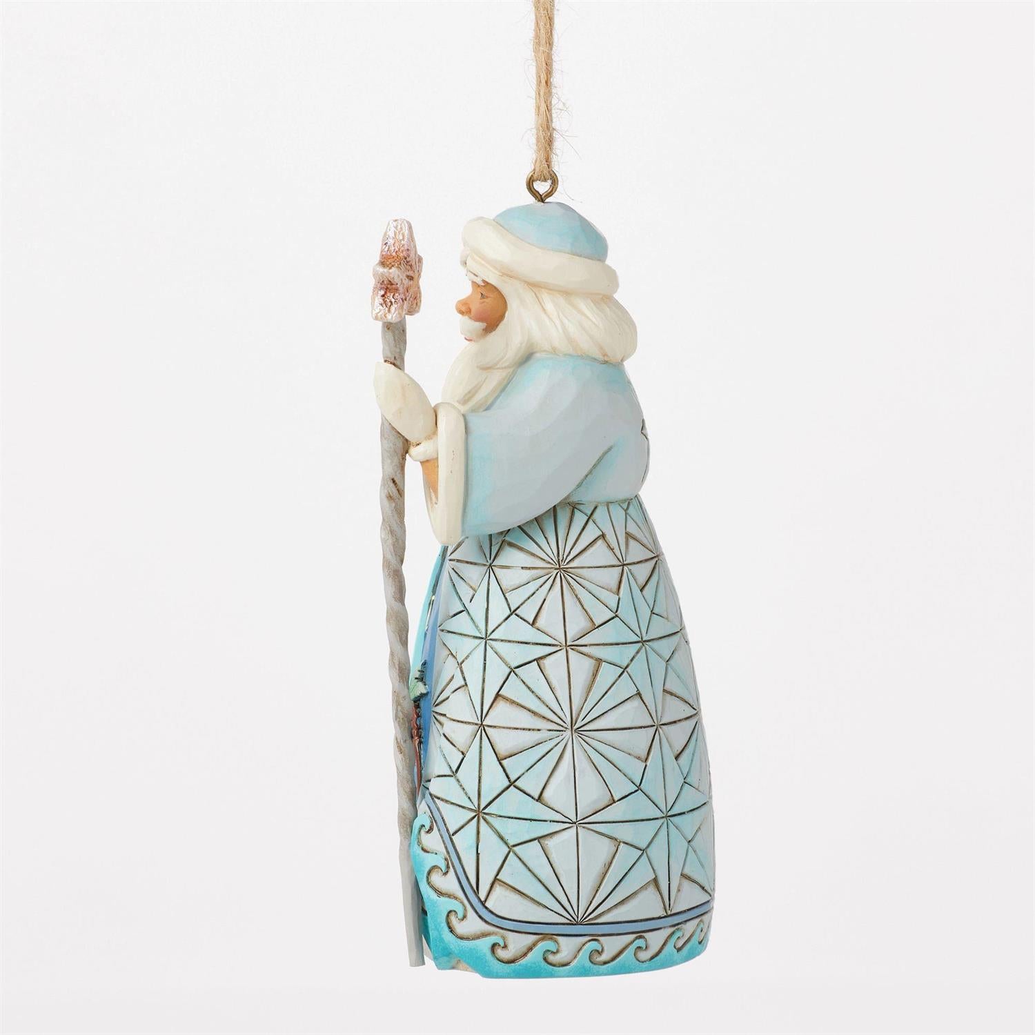 Santa with Starfish Cane Ornament - Country N More Gifts