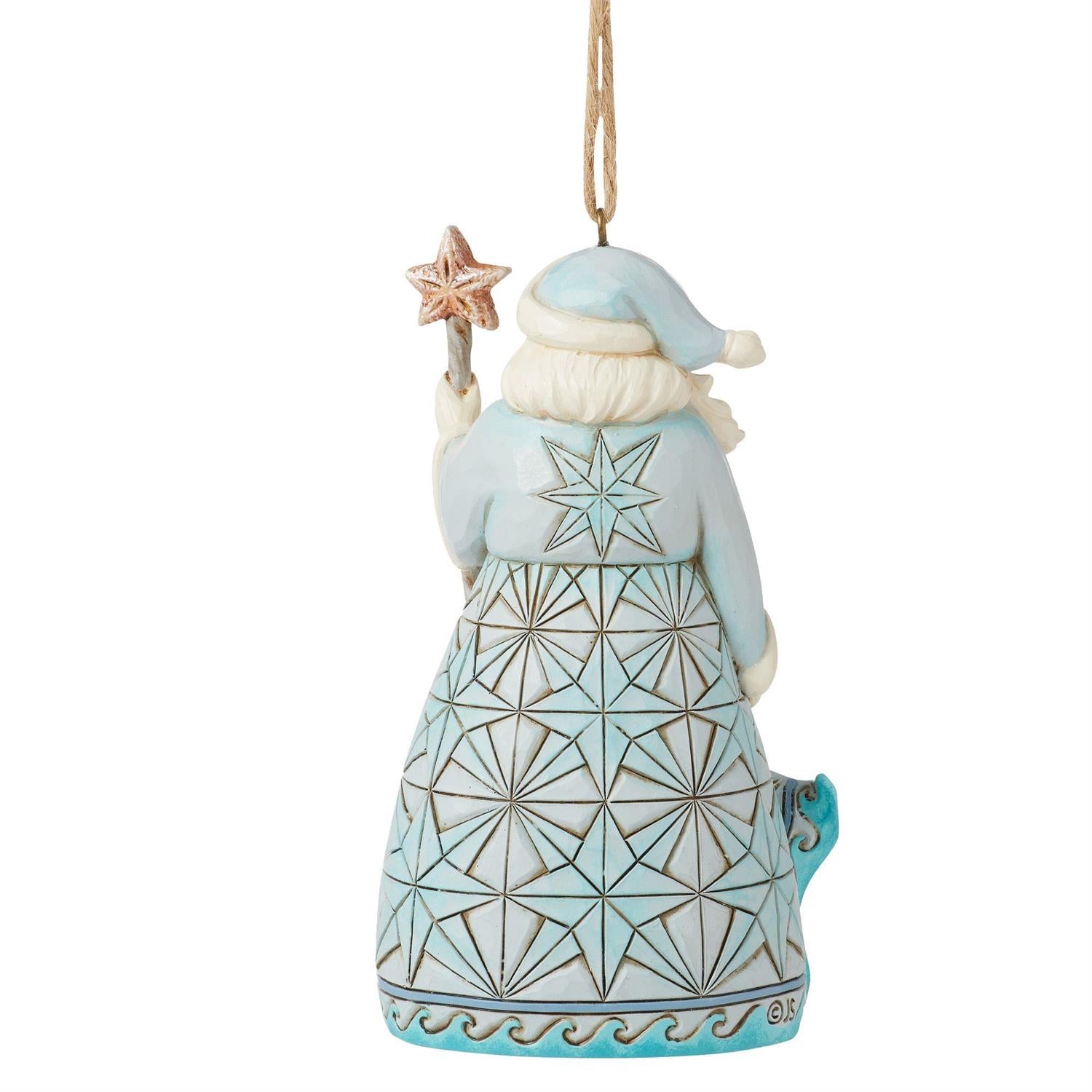 Santa with Starfish Cane Ornament - Country N More Gifts