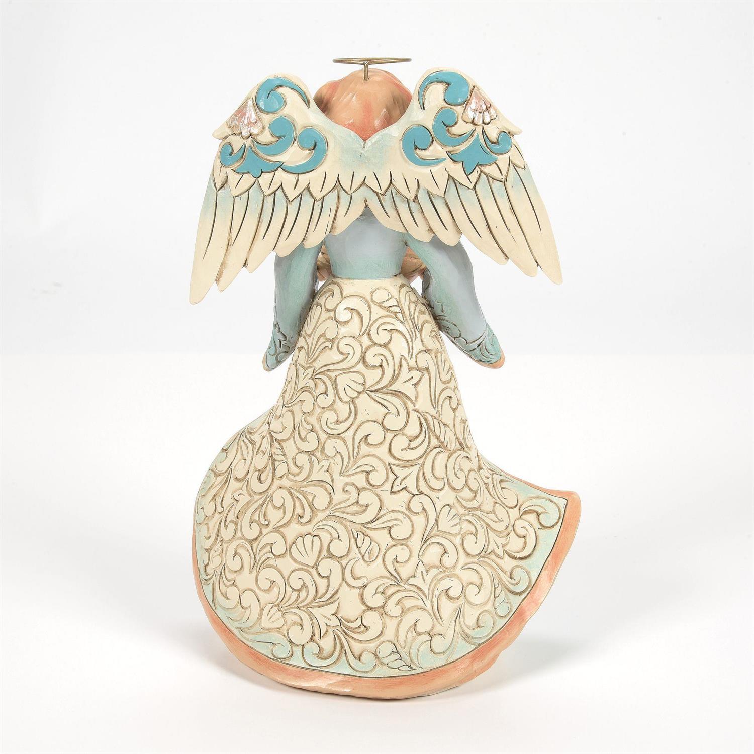 Seaside Serenity - Angel Holding Shell Figurine - Country N More Gifts