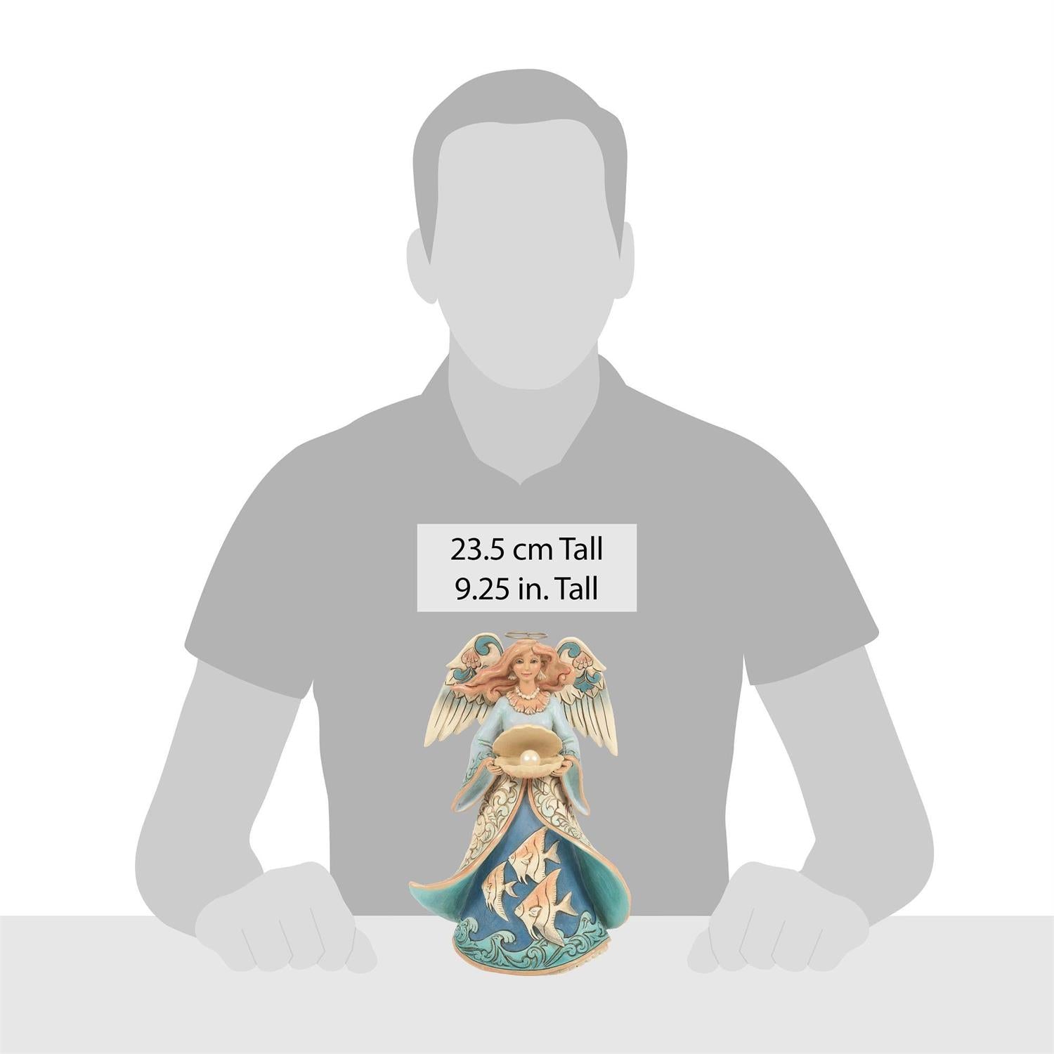 Seaside Serenity - Angel Holding Shell Figurine - Country N More Gifts