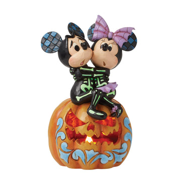 FBA - Spine-tingling Sweethearts - Mickey and Minnie Scared Skeletons - Country N More Gifts