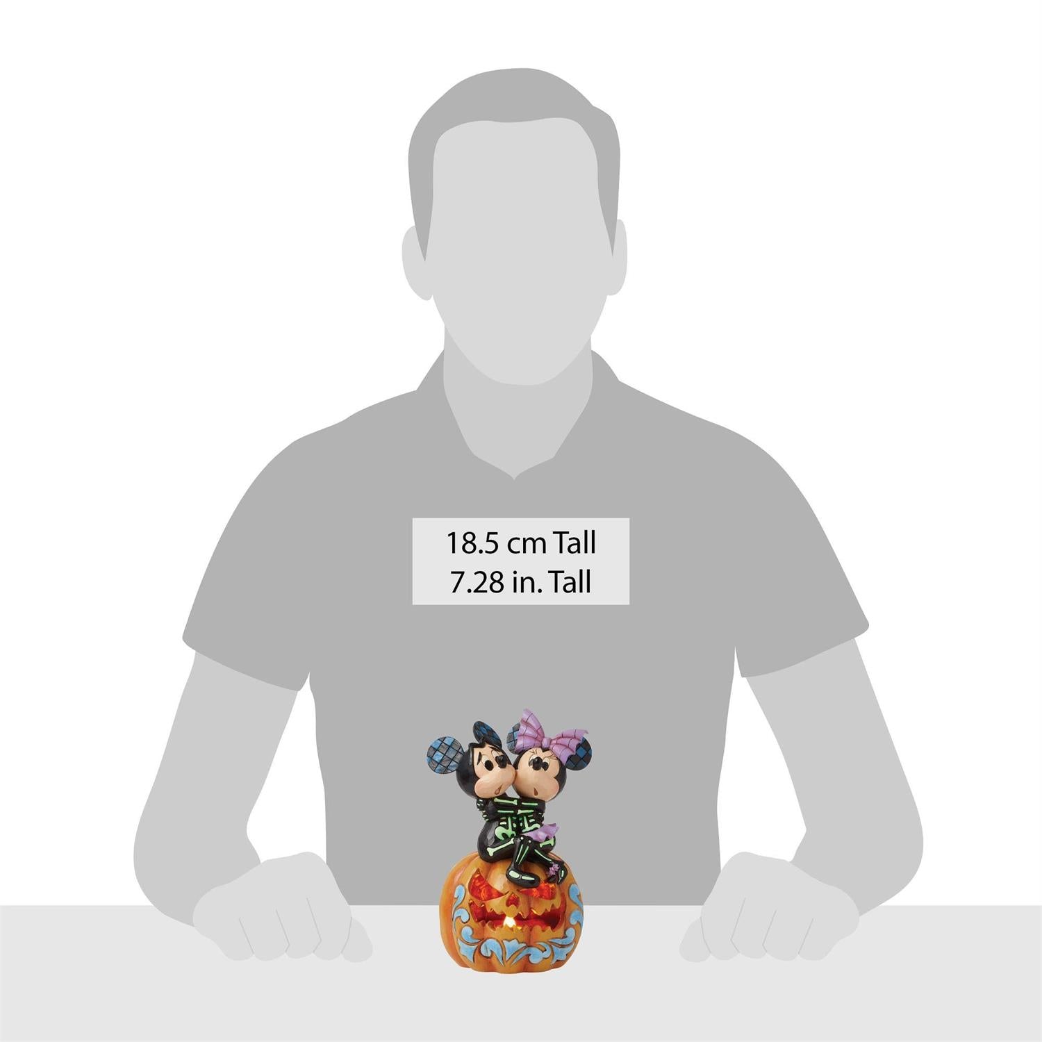 FBA - Spine-tingling Sweethearts - Mickey and Minnie Scared Skeletons - Country N More Gifts