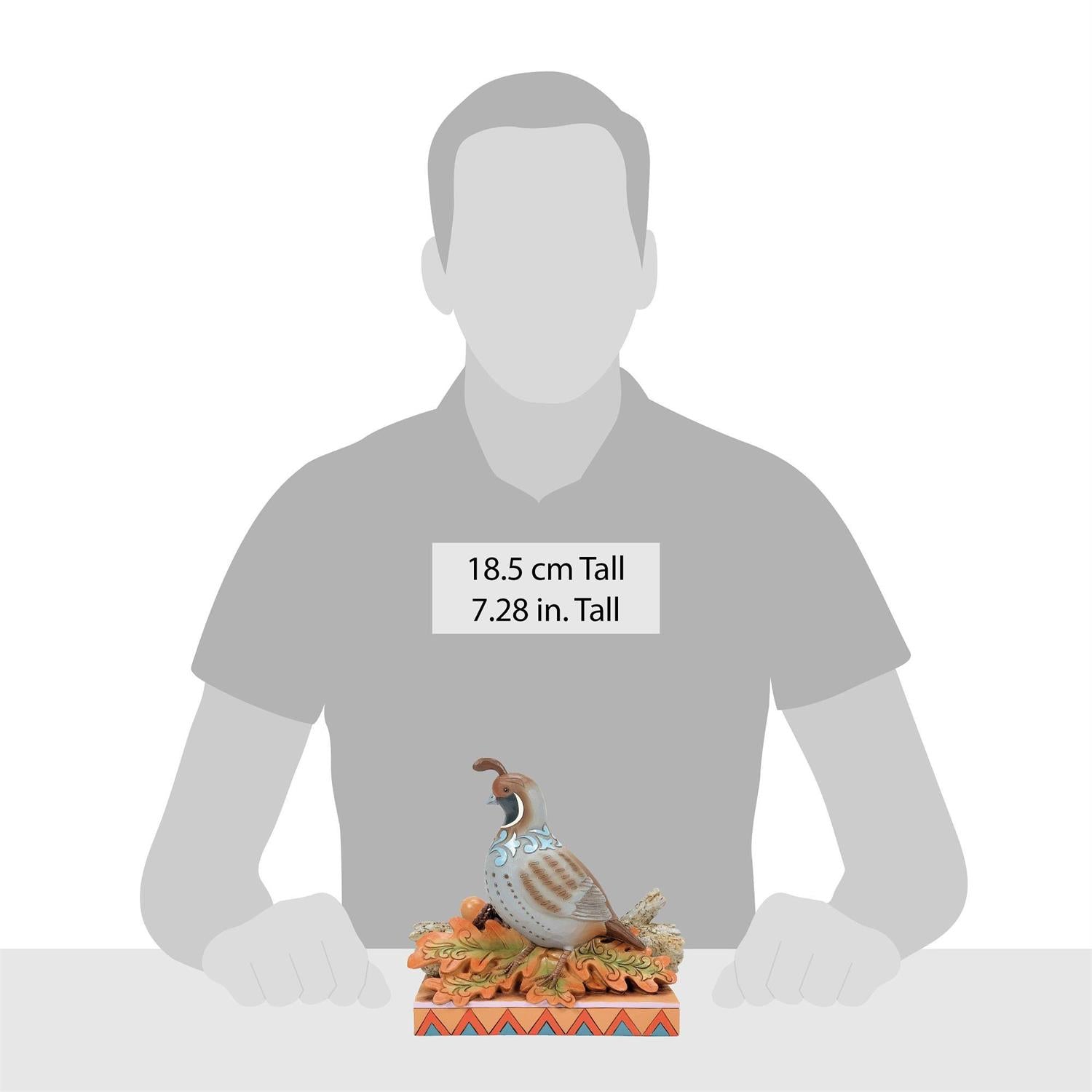 FBA - Shades of Fall - Quail Sitting on Leaves Figurine - Country N More Gifts