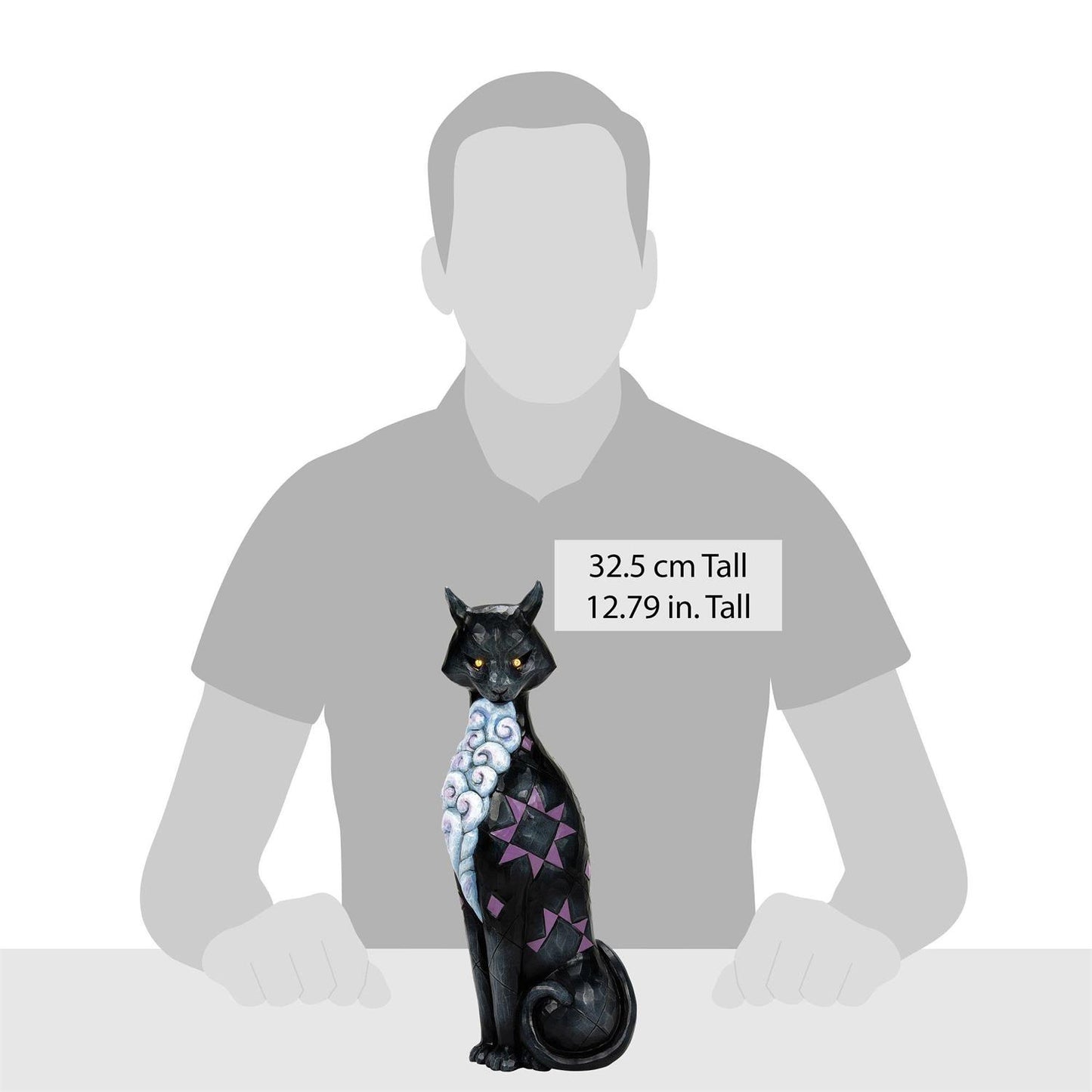 FBA - Gato's Glowing Gaze - Vintage Cat with LED Glow Eyes - Country N More Gifts