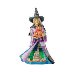 FBA - Spellbinding Smiles - Witch Holding Pumpkins LED Figurine - Country N More Gifts