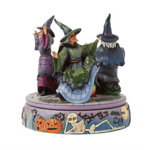 A-Haunting We Will Go - Witches Rotating Cauldron Figurine
