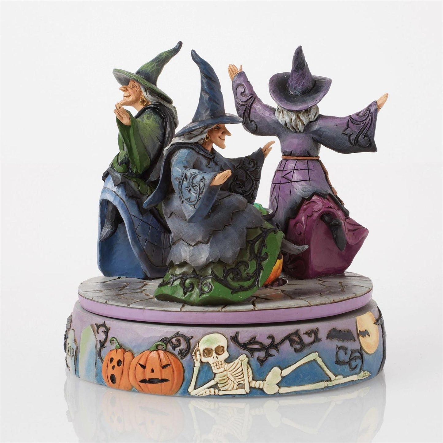 FBA - A-Haunting We Will Go - Witches Rotating Cauldron Figurine - Country N More Gifts