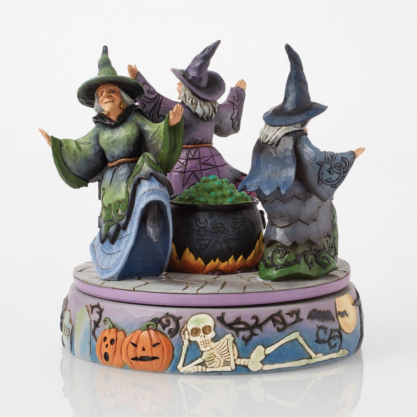 FBA - A-Haunting We Will Go - Witches Rotating Cauldron Figurine - Country N More Gifts