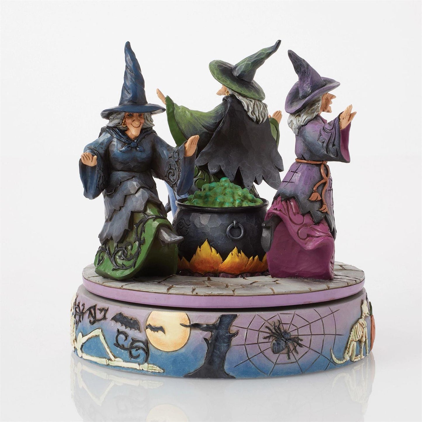 FBA - A-Haunting We Will Go - Witches Rotating Cauldron Figurine - Country N More Gifts