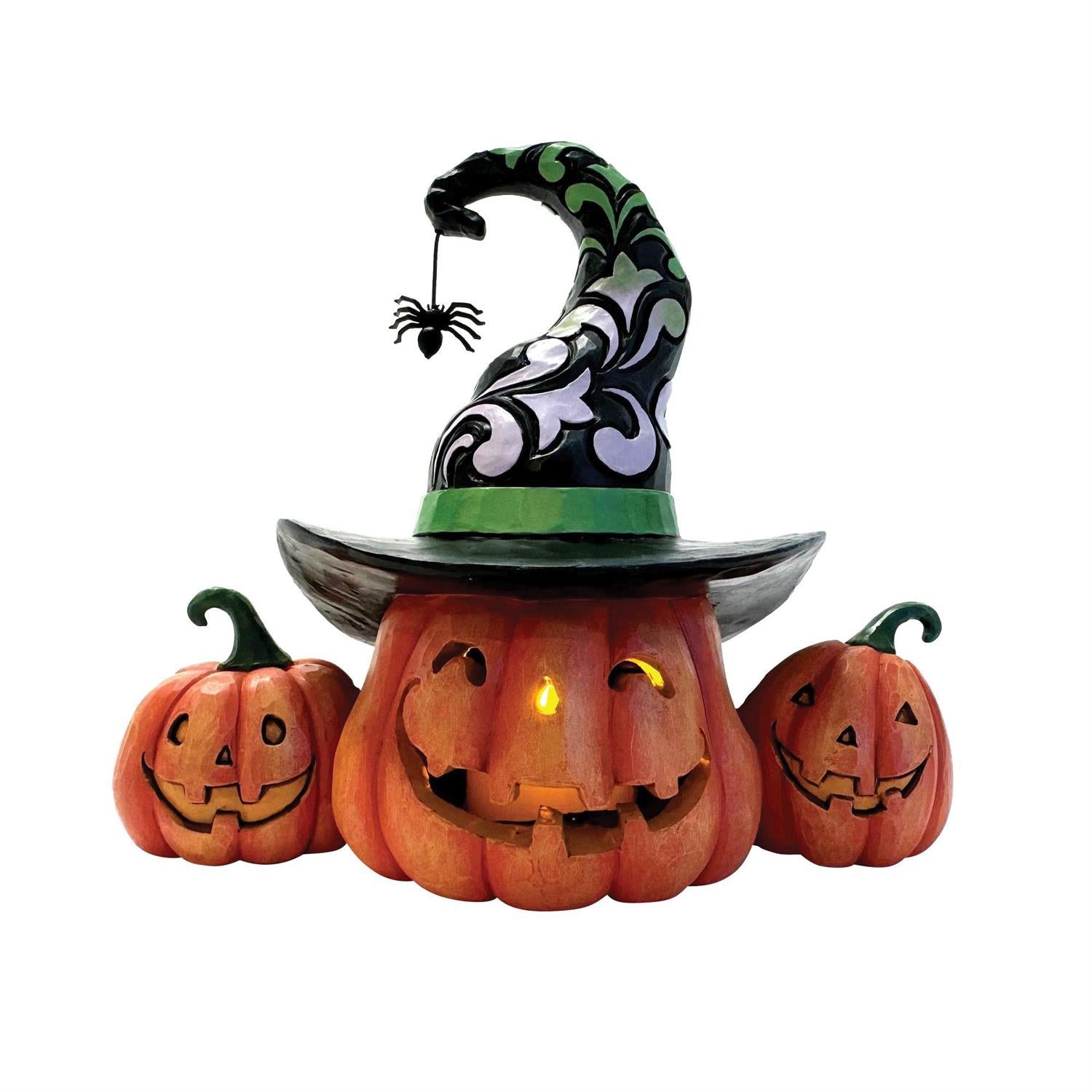 Smiling Jack-O'-Lantern Trio - Jim Shore Halloween Collectible