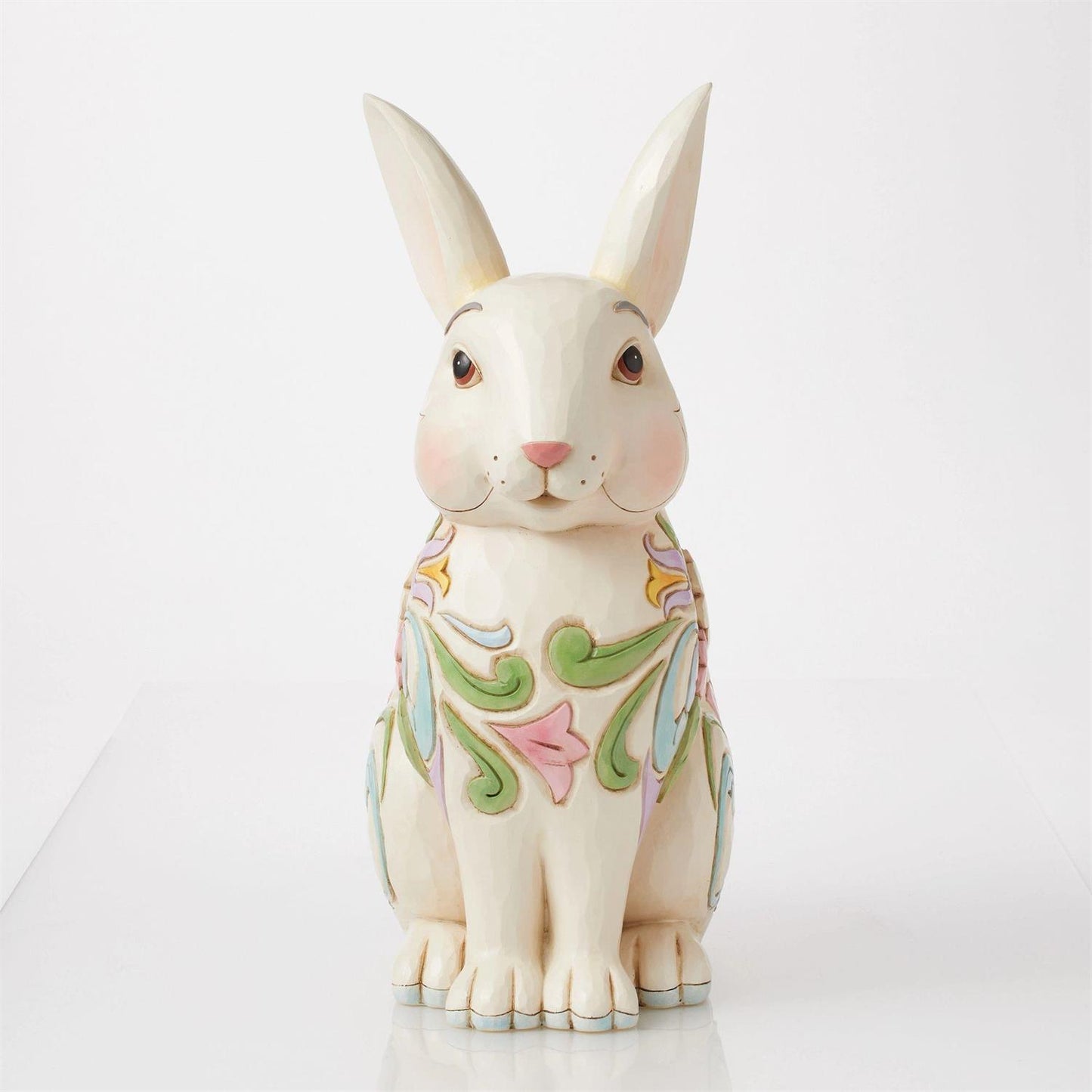 Planter White Floral Rabbit - Country N More Gifts