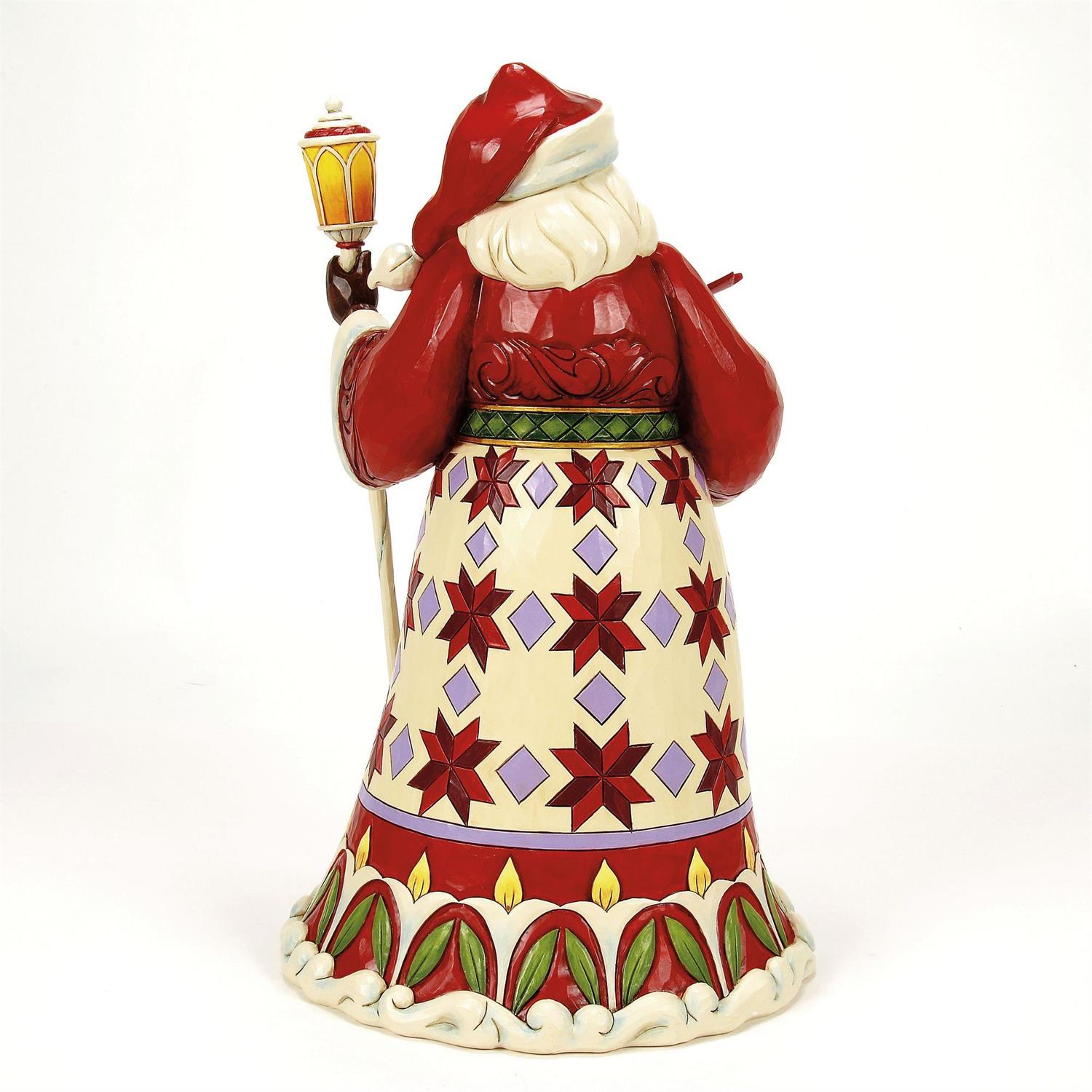 Spreading Christmas Cheer - Santa Cardinal on Hand Figurine - Country N More Gifts