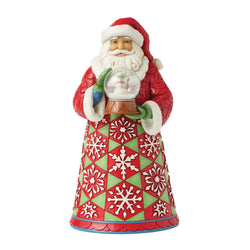 Frosty Keepsake - Santa Holding Mini Globe Figurine - Country N More Gifts
