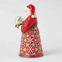 Frosty Keepsake - Santa Holding Mini Globe Figurine - Country N More Gifts