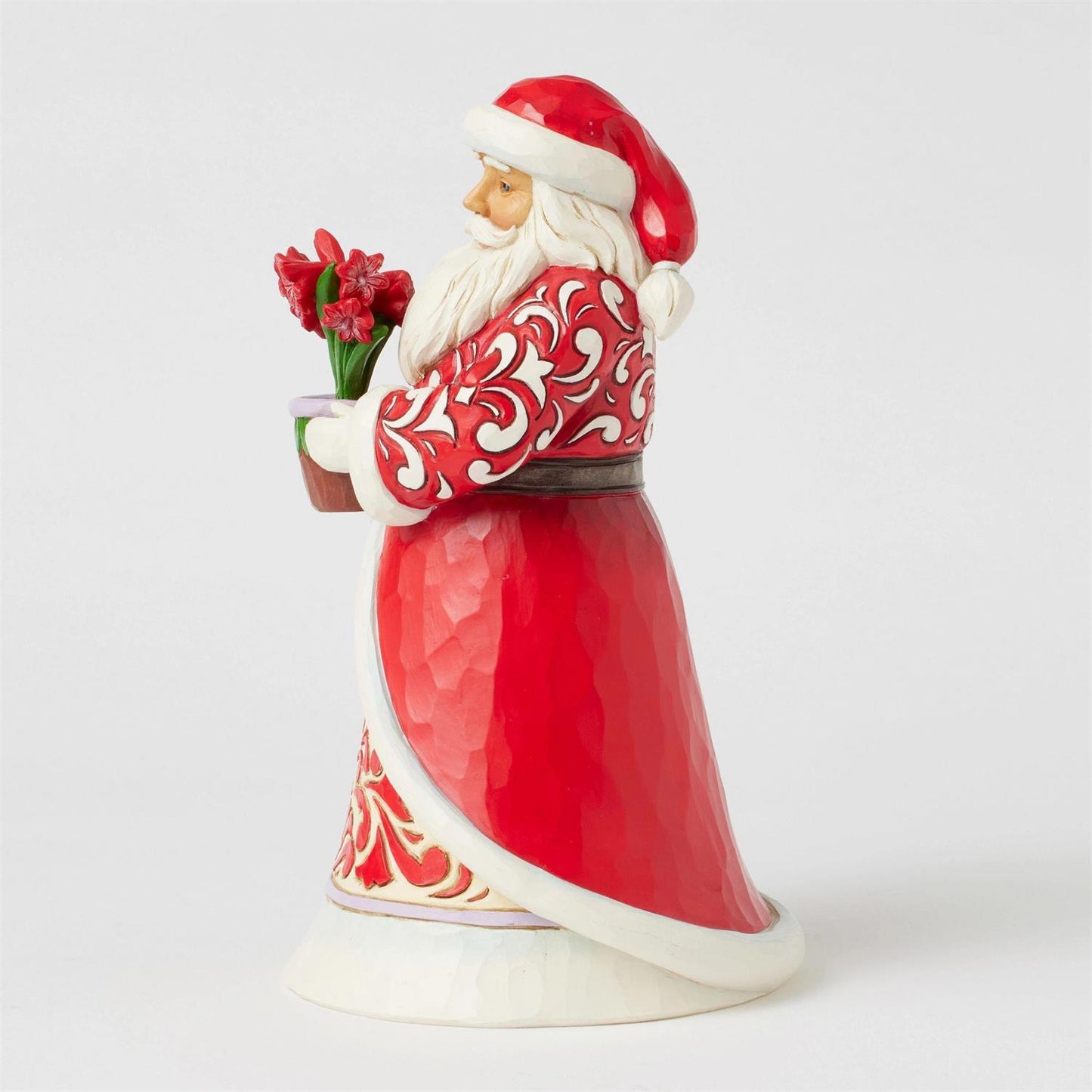 Blooms of the Season - Santa with Blooming Amaryllis - Country N More Gifts