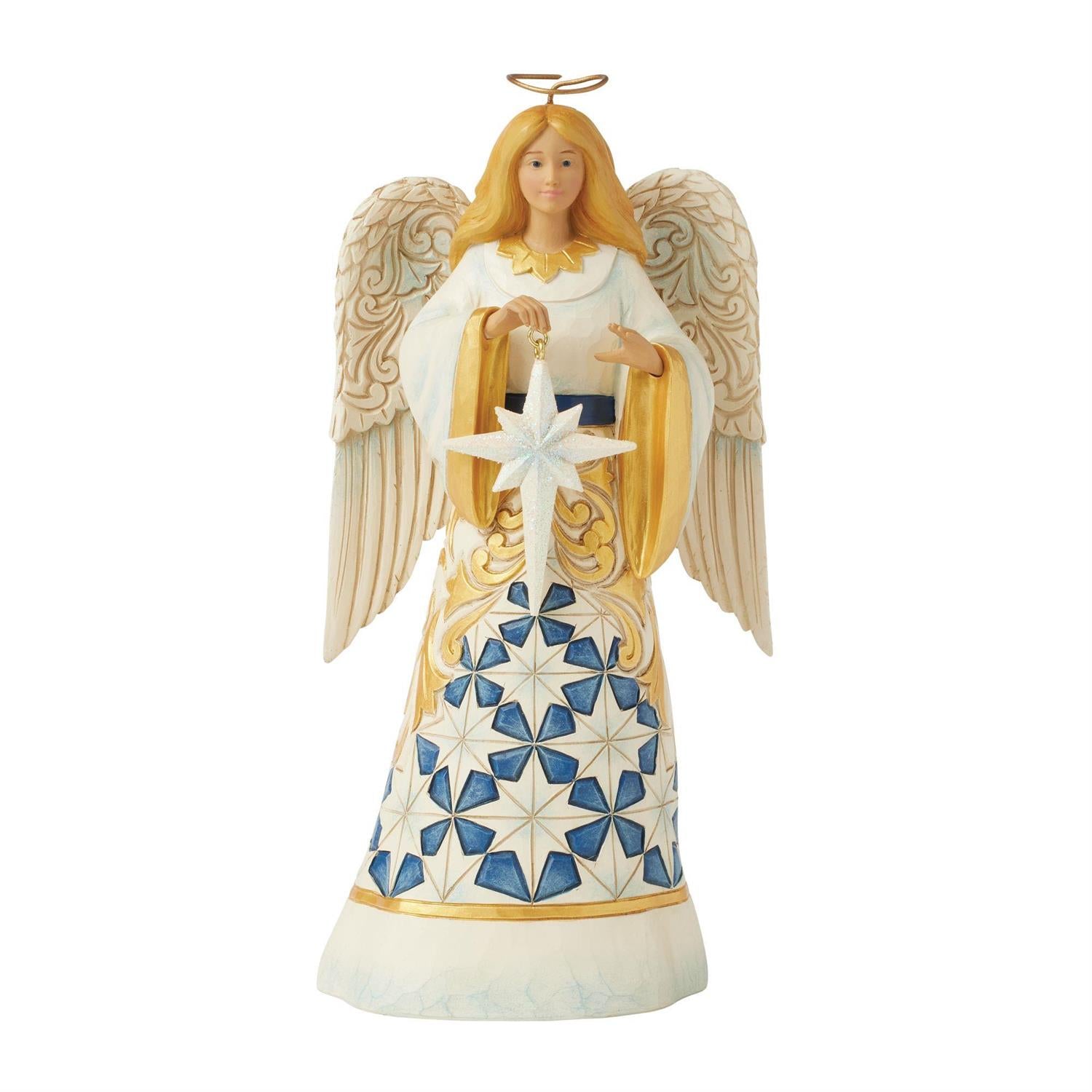 Holidays Graces - Blue & Gold Angel Figurine - Country N More Gifts