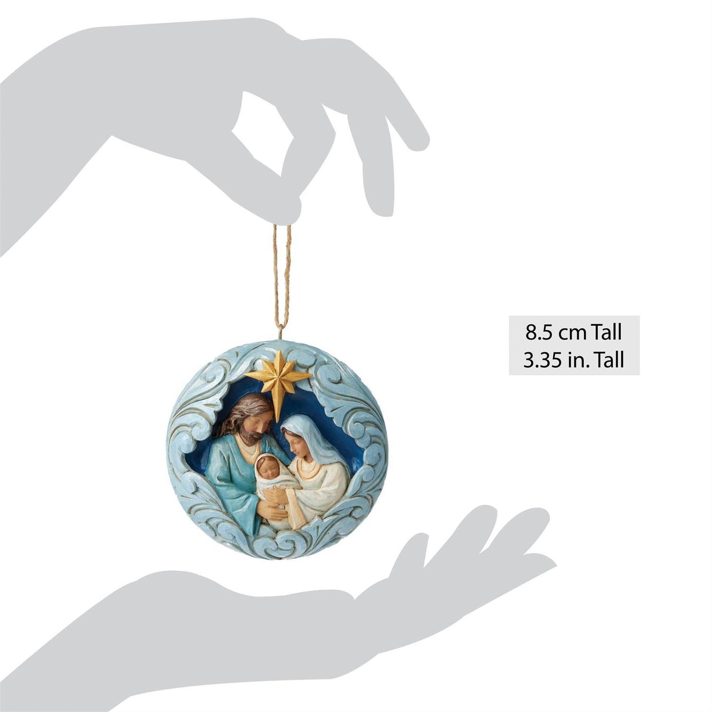 Blue & Gold Holy Family Ornament - Country N More Gifts