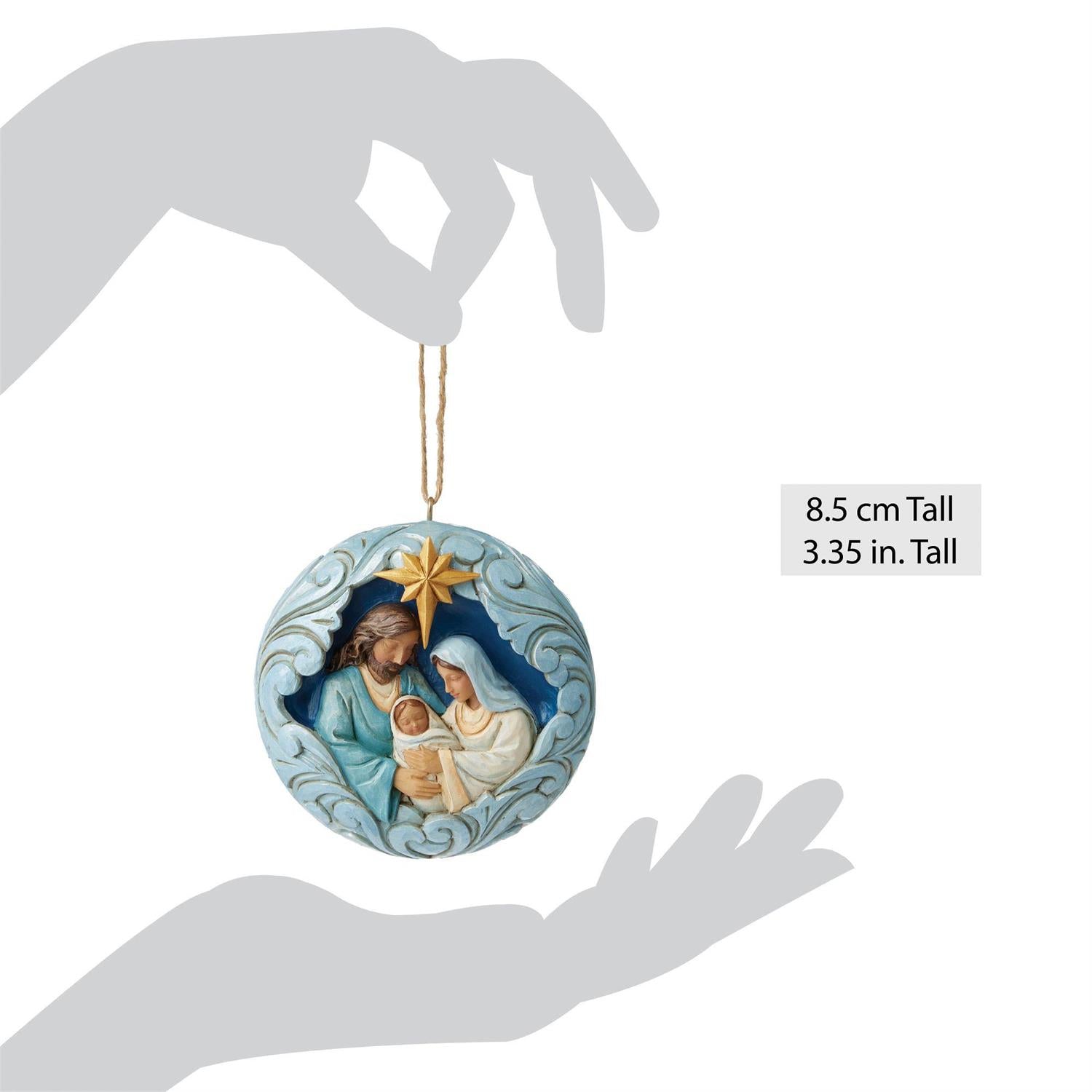 Blue & Gold Holy Family Ornament - Country N More Gifts
