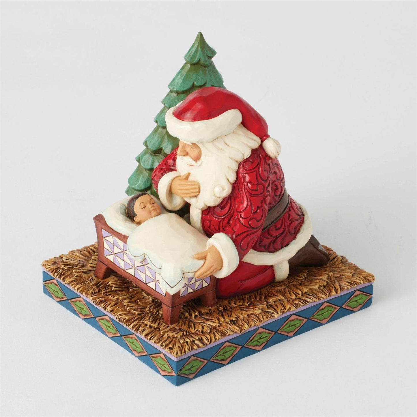 Christmas Miracle - Santa Kneeling over Baby Jesus - Country N More Gifts