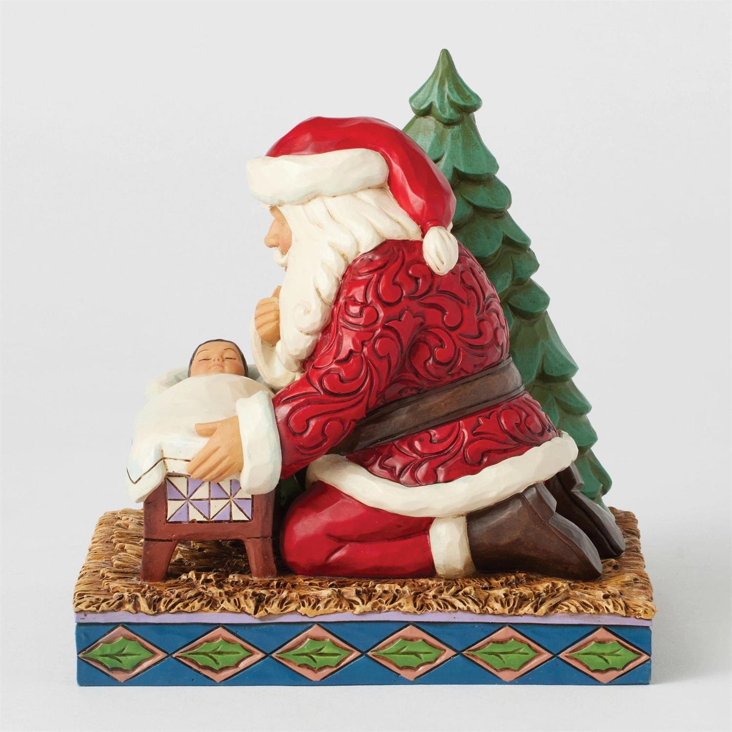 Christmas Miracle - Santa Kneeling over Baby Jesus - Country N More Gifts