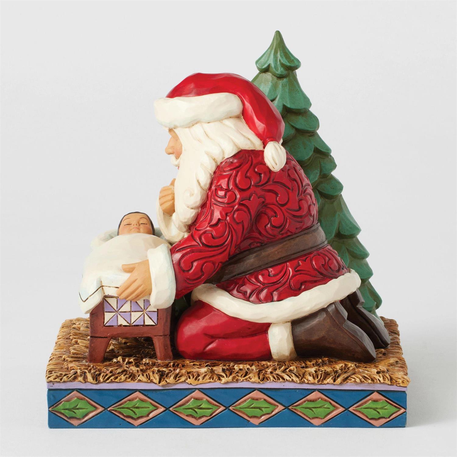Christmas Miracle - Santa Kneeling over Baby Jesus - Country N More Gifts