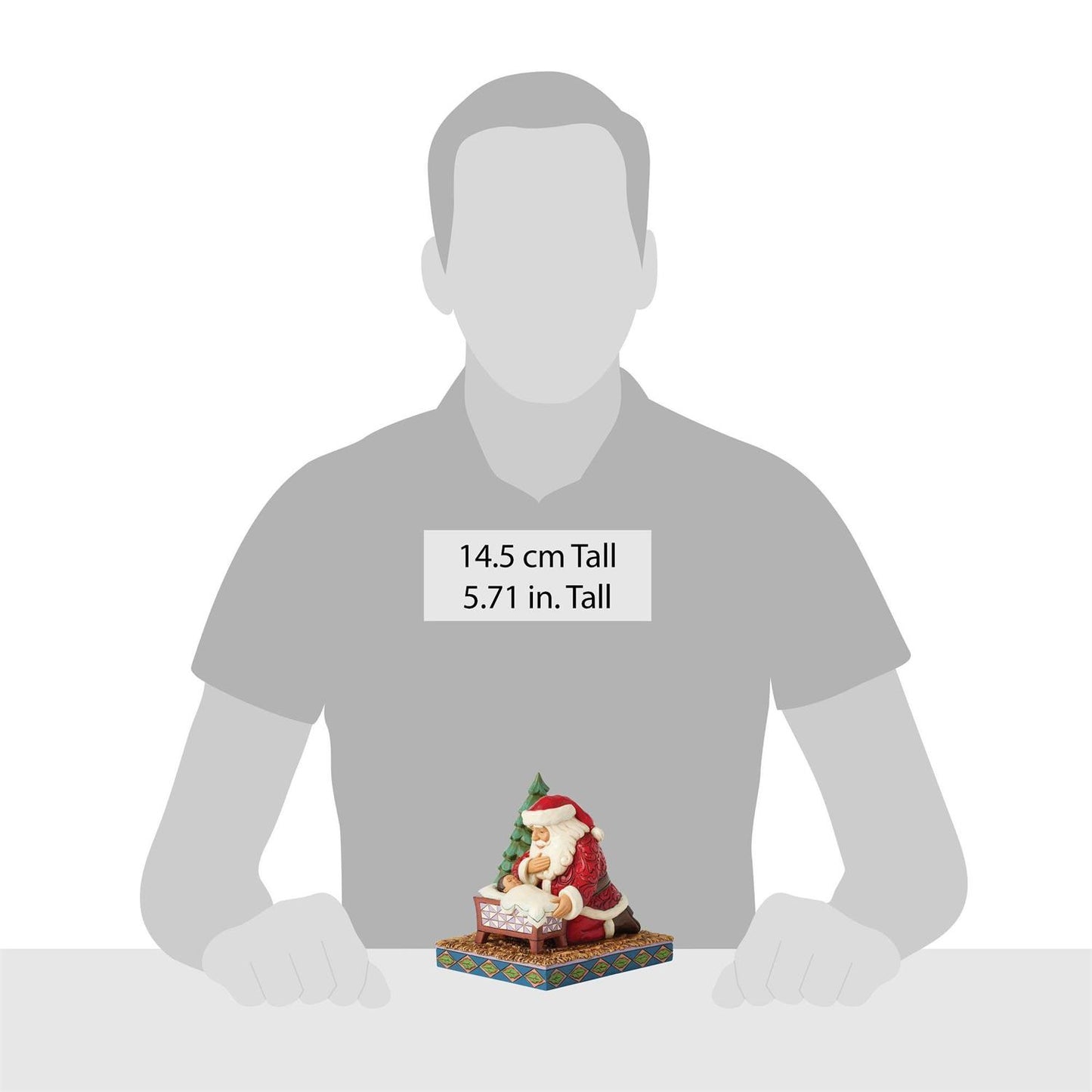 Christmas Miracle - Santa Kneeling over Baby Jesus - Country N More Gifts