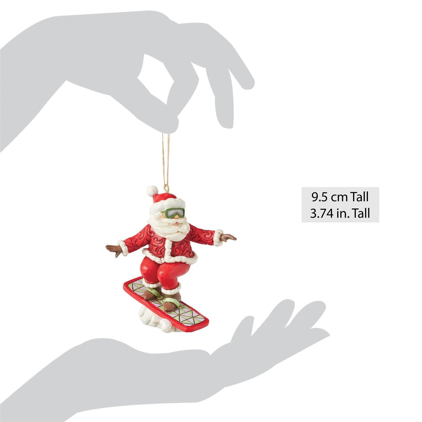 Snowboarding Santa Ornament - Country N More Gifts