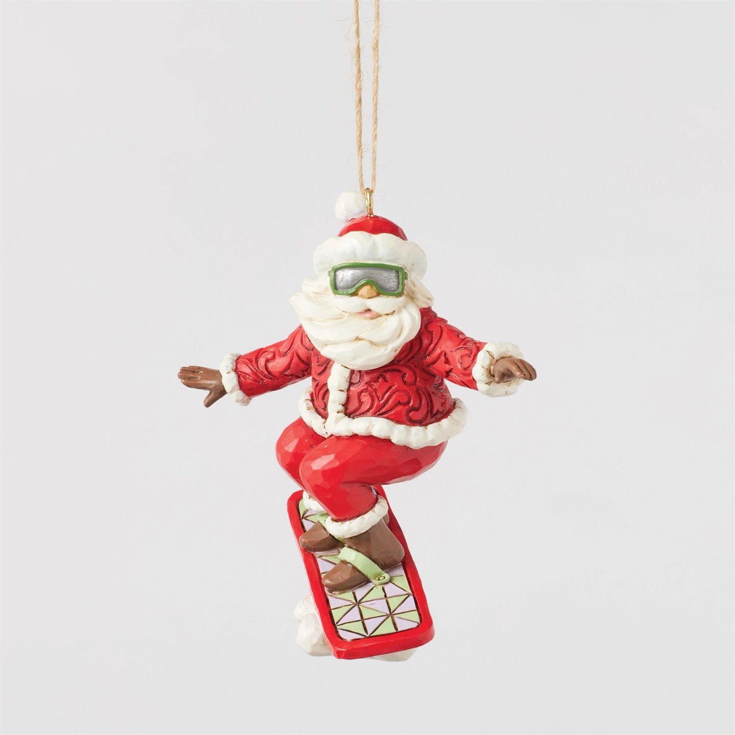 Snowboarding Santa Ornament - Country N More Gifts