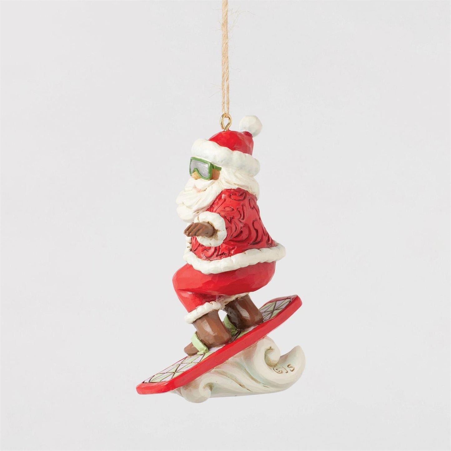 Snowboarding Santa Ornament - Country N More Gifts