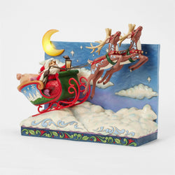 St. Nicholas is on His Way - Santa Sleigh with Reindeer LED - Country N More Gifts
